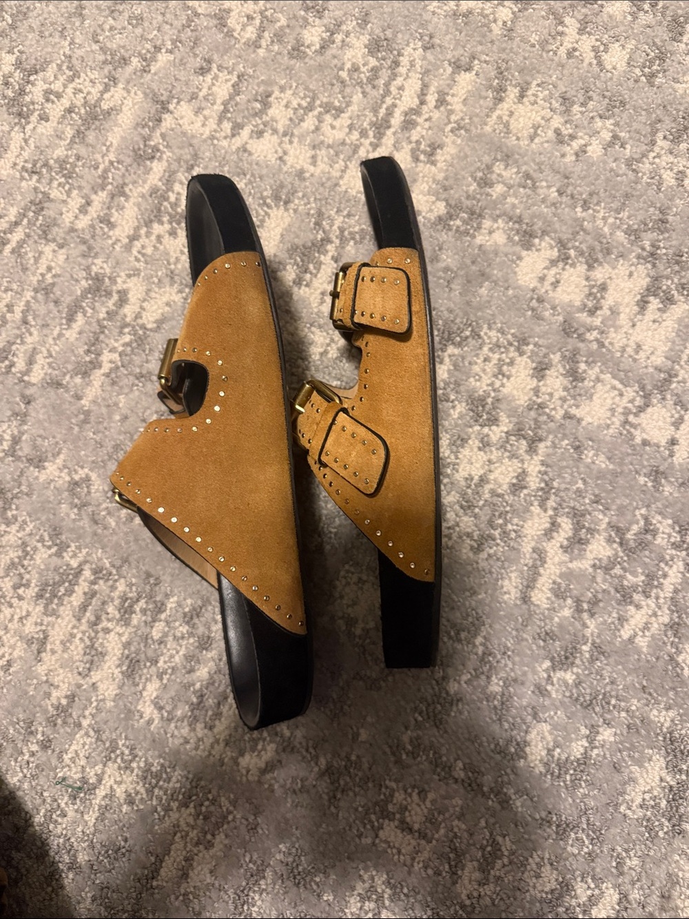 Isabel Marant “Birkenstock “ like Tan Suede Double-Buckle Slide Sandals - Picture 5 of 5